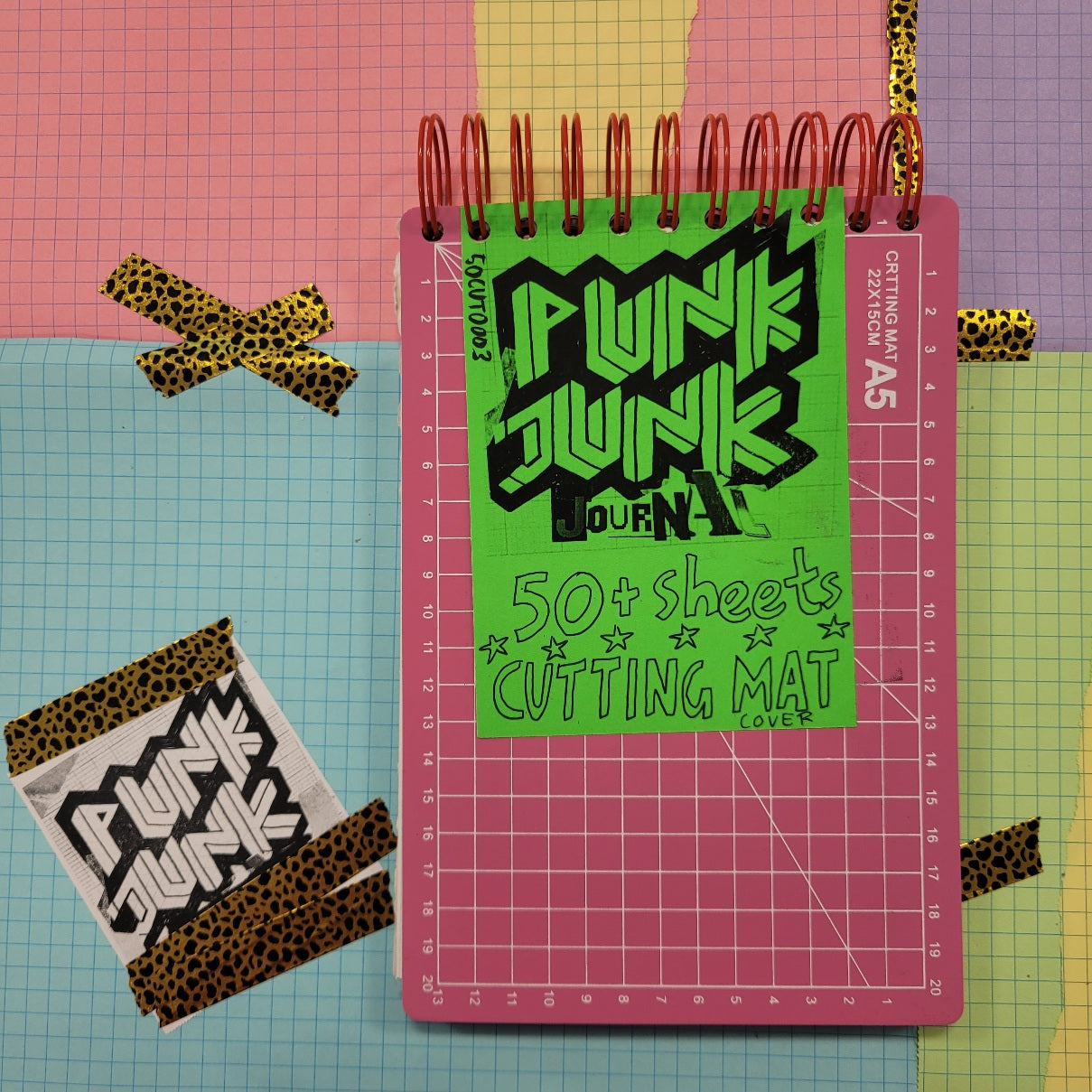 A5 PUNK JUNK JOURNAL - 100+ Pages with CUTTING MAT COVER