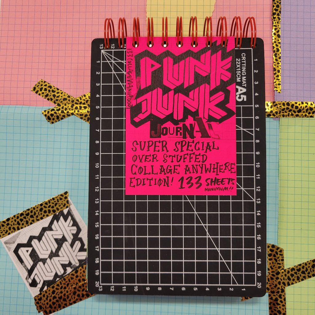 A5 PUNK JUNK JOURNAL - 260+ Pages with CUTTING MAT COVER - COLLAGEMANIA EDITION!