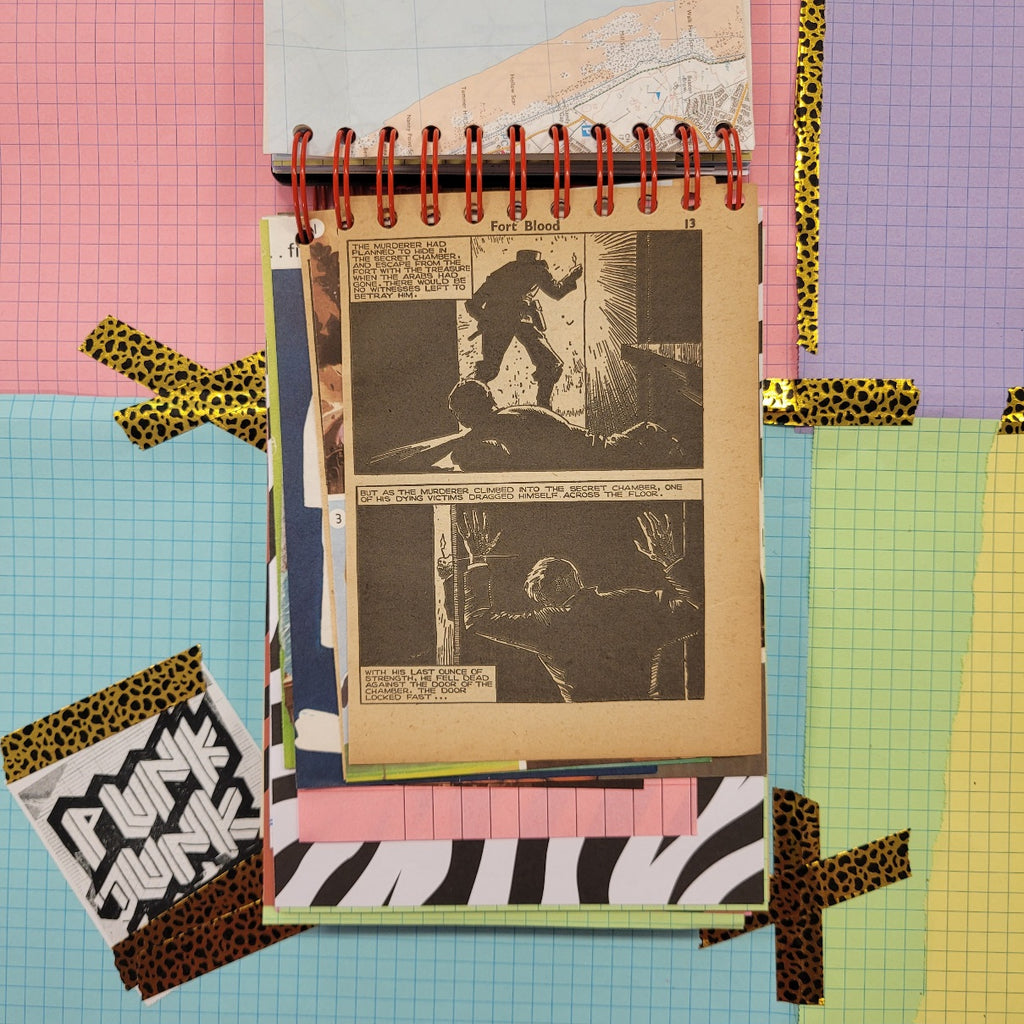A5 PUNK JUNK JOURNAL - 260+ Pages with CUTTING MAT COVER - COLLAGEMANIA EDITION!