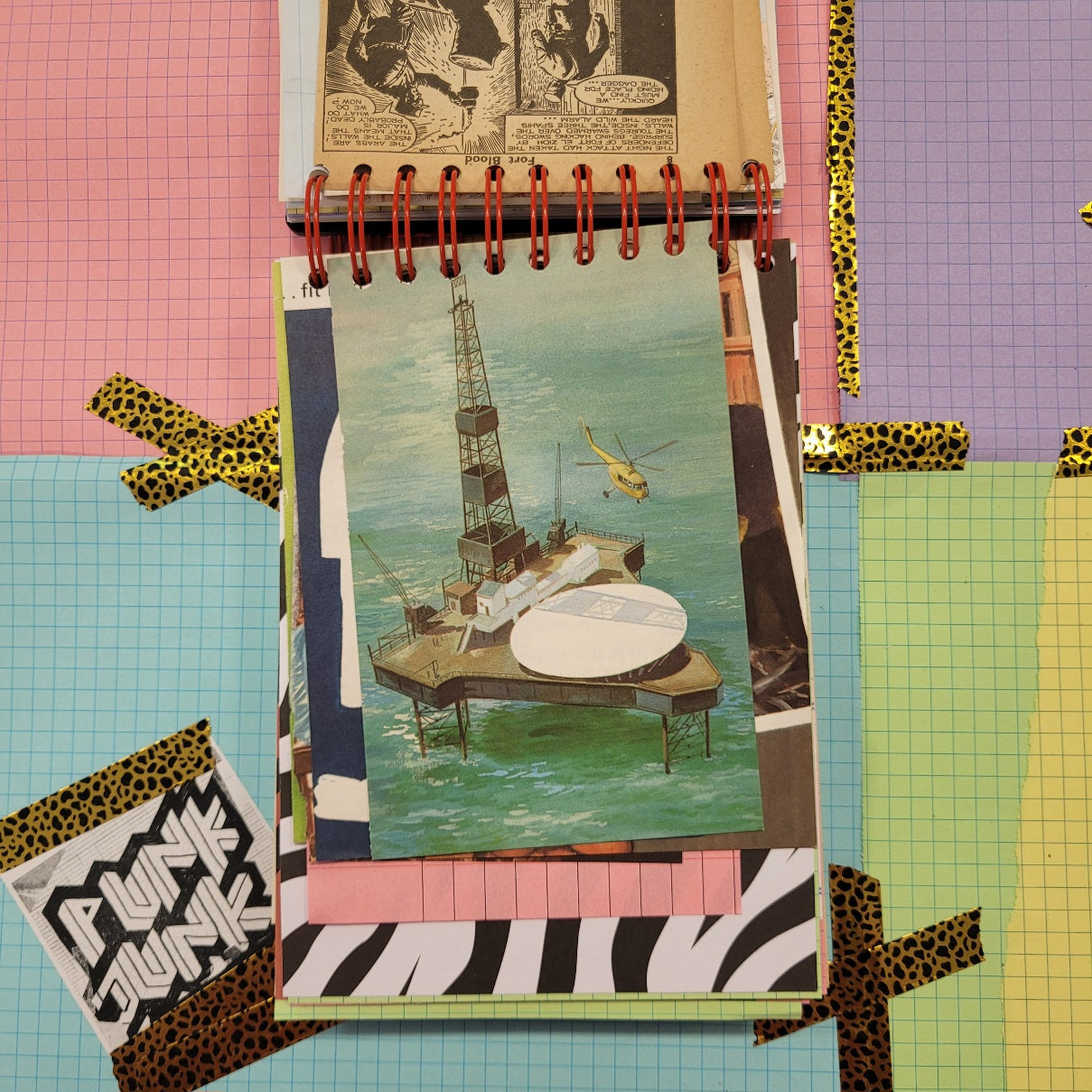 A5 PUNK JUNK JOURNAL - 260+ Pages with CUTTING MAT COVER - COLLAGEMANIA EDITION!