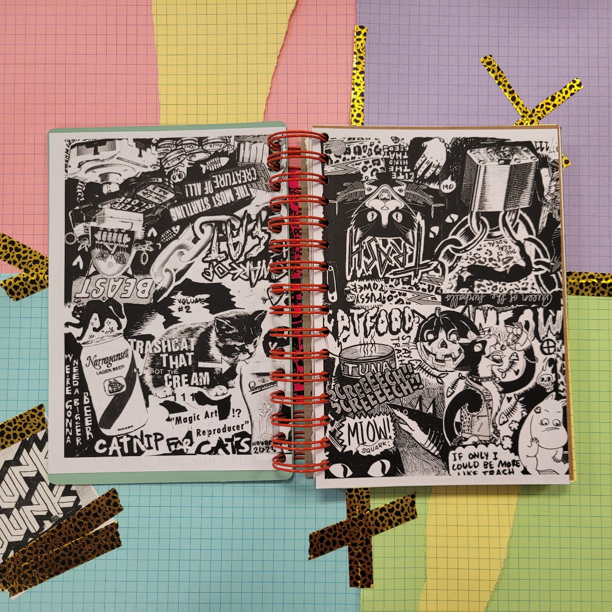 A5 PUNK JUNK JOURNAL - 180+ Pages with CUTTING MAT COVER