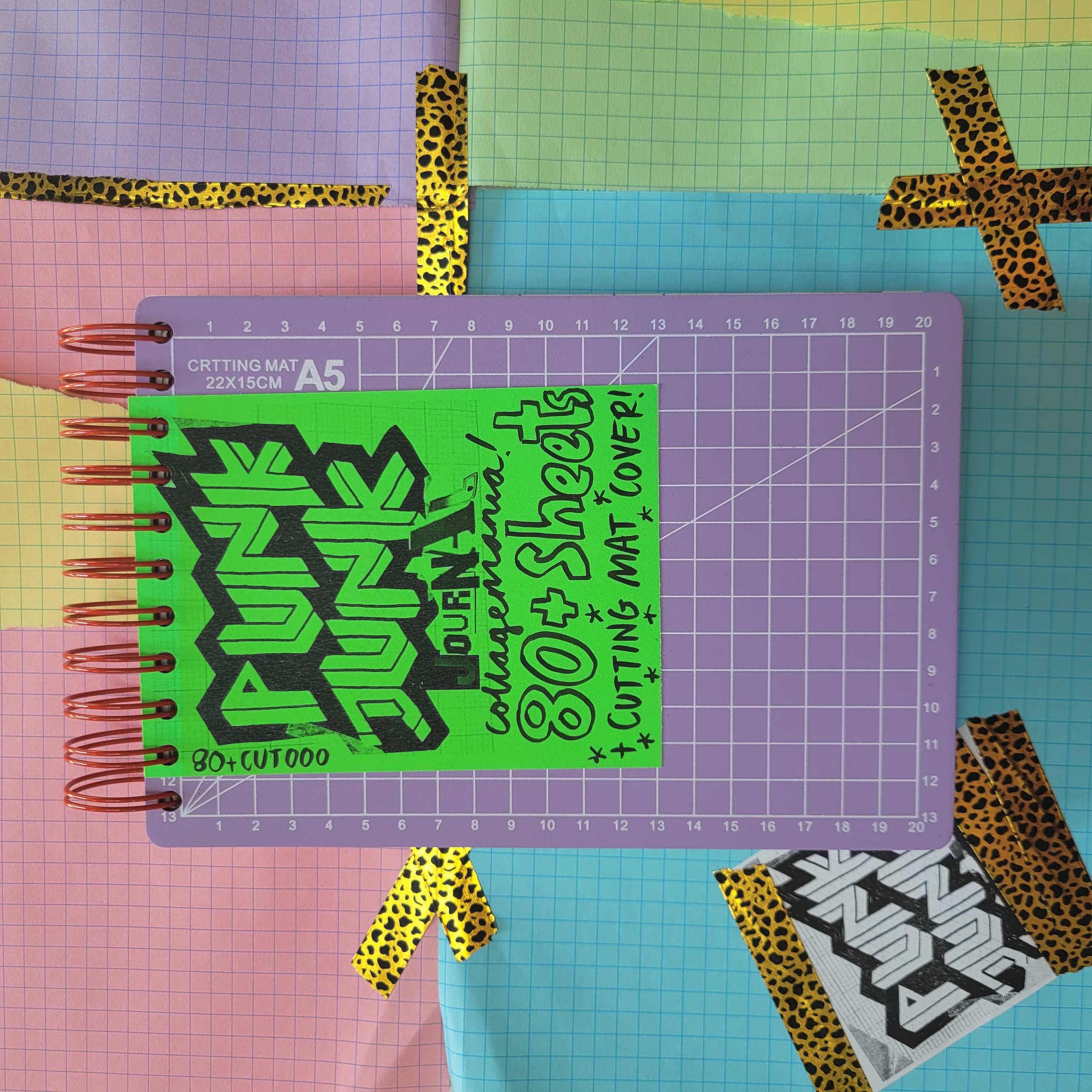A5 PUNK JUNK JOURNAL - 160+ Pages with CUTTING MAT COVER